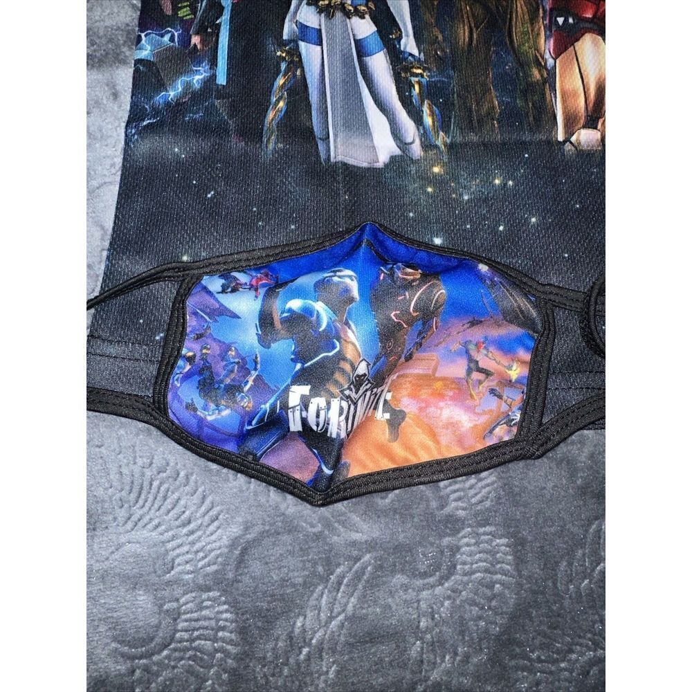 Fortnite teens Shirt Small Graphic Tee Shirt. comes with 2 facemask. M - Picture 2 of 6
